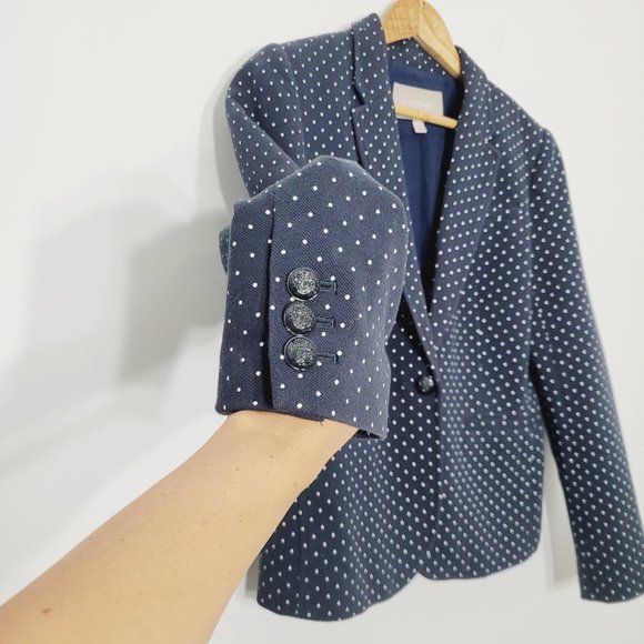 Banana Republic Navy Polka Dot Blazer - Picture 3 of 9